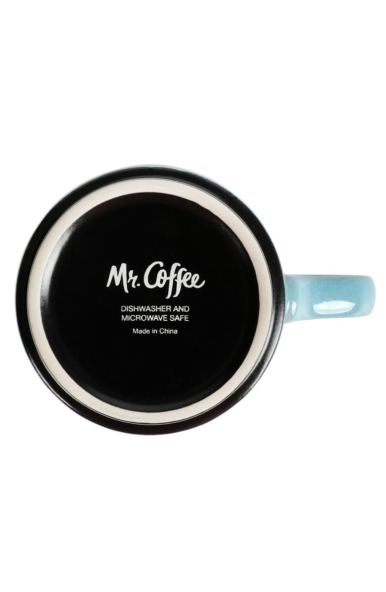 Mr. Coffee Prime Valley 4 Piece 15 Ounce Stackable Coffee Mug Set, Alternate, color, Blue