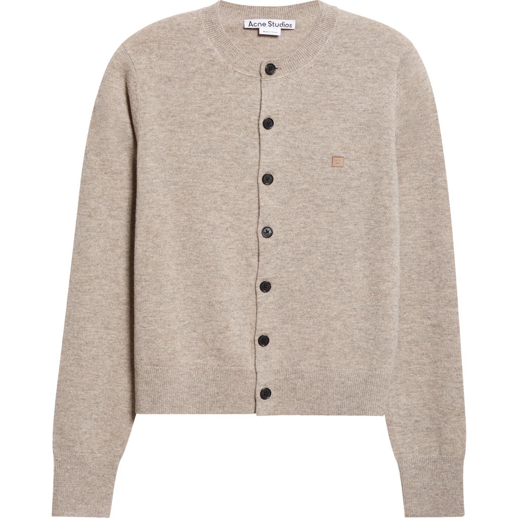 Acne Studios Keny Core Wool & Yak Hair Cardigan In Neutral