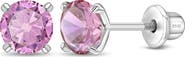 In Season Jewelry Modern Prong Solitaire Earrings
