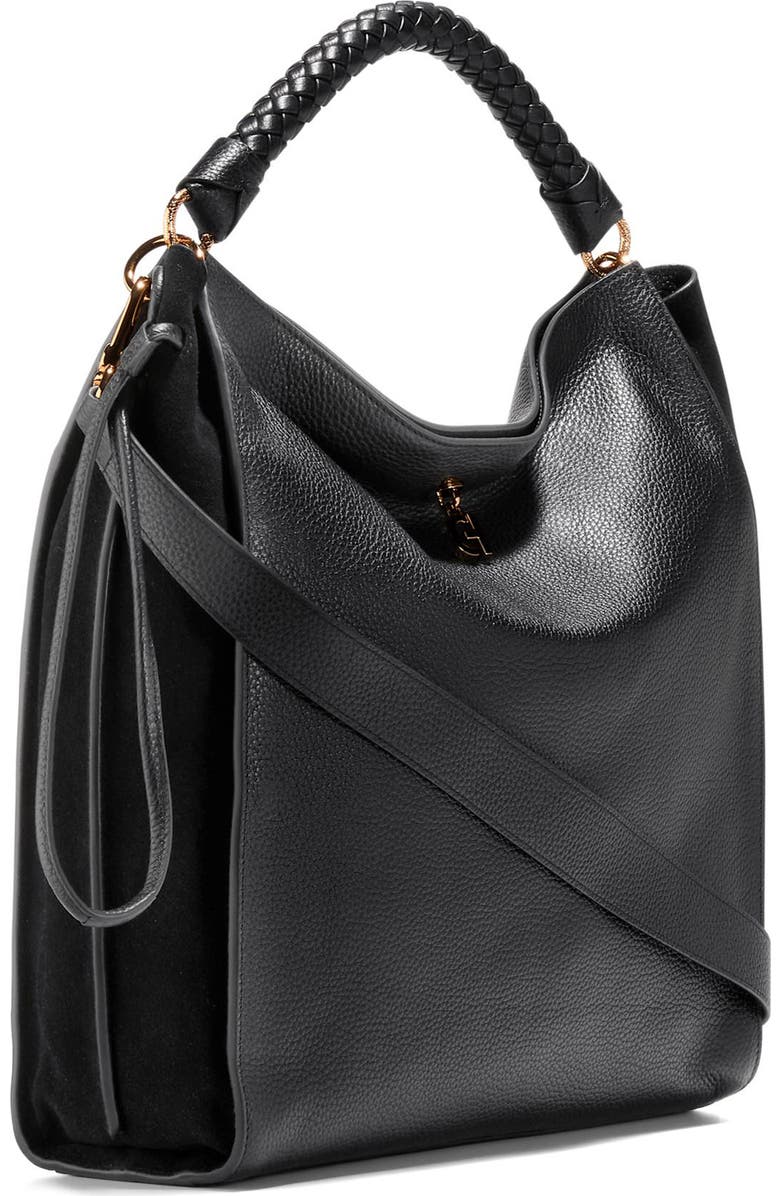 Cole Haan Charissa Leather Shopper Bag, Alternate, color, Black