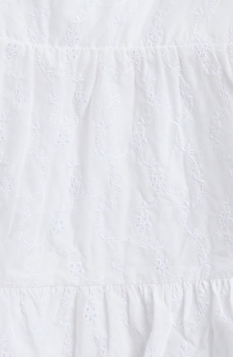 vineyard vines Eyelet Ruffle Cotton Dress & Bloomers Set, Alternate, color, 