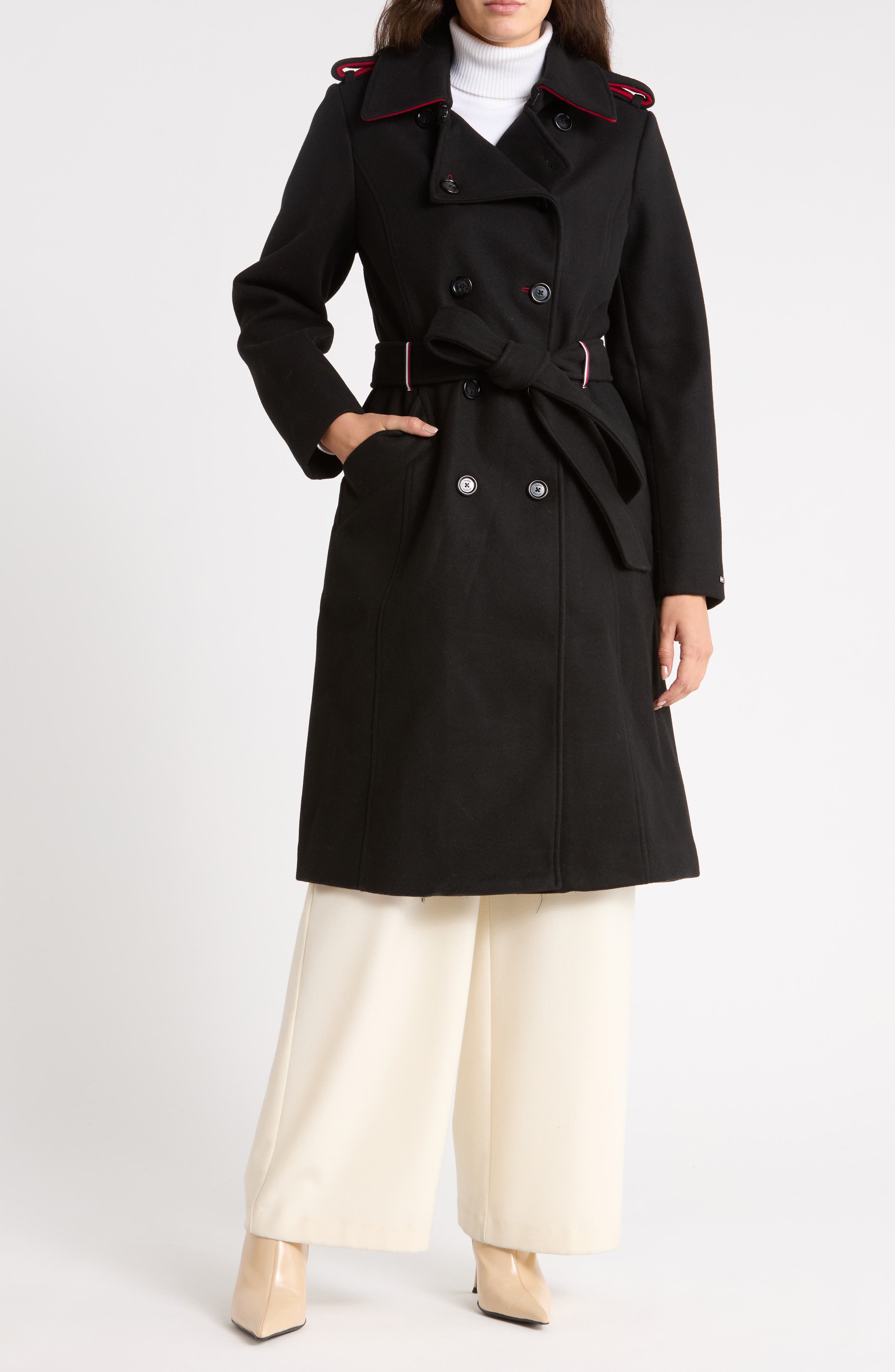 Double Breasted Belted Coat