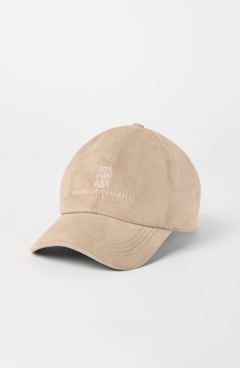 Brunello Cucinelli Suede baseball cap, Alternate, color, 
