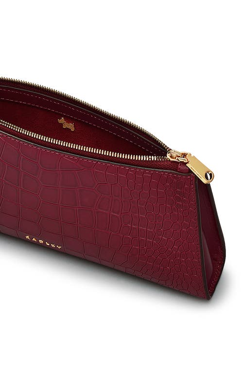 Radley Glasshouse Croc Embossed Clutch In Red