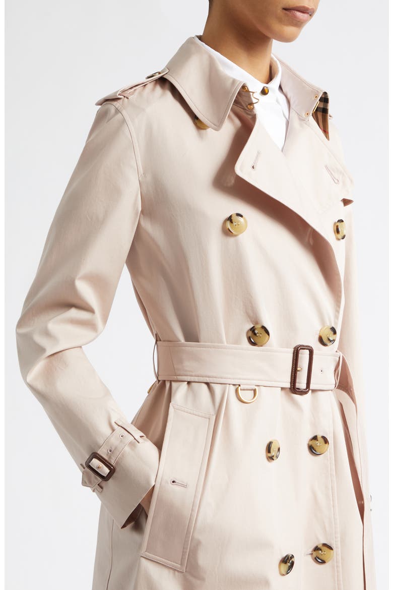 Kensington Water Resistant Tropical Gabardine Trench Coat, Alternate, color, PALE SUGAR PINK