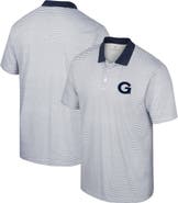 COLOSSEUM Men's Colosseum White Georgetown Hoyas Print Stripe Polo