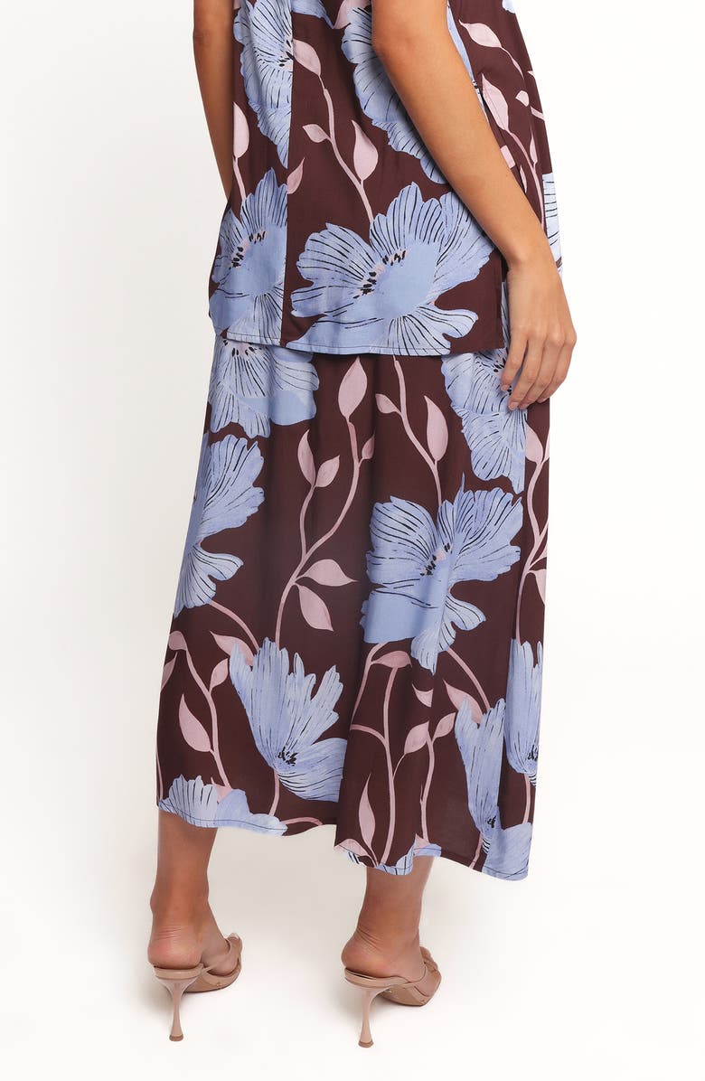 Petal & Pup Angie Floral Midi Skirt, Alternate, color, Blue Poppies