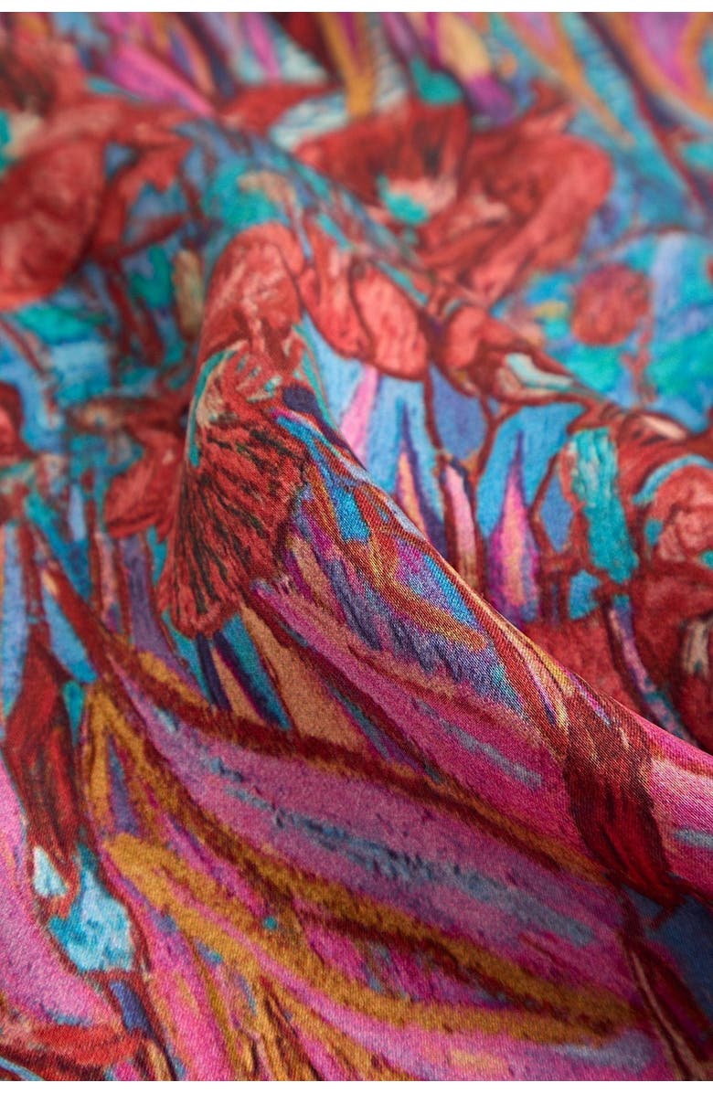 SILKSILKY Pure Silk Abstract Square Scarf, Alternate, color, Multi