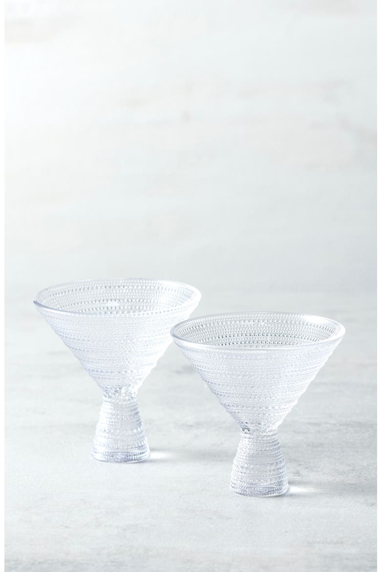 Jupiter Set of 2 Martini Glasses, Alternate, color, CLEAR