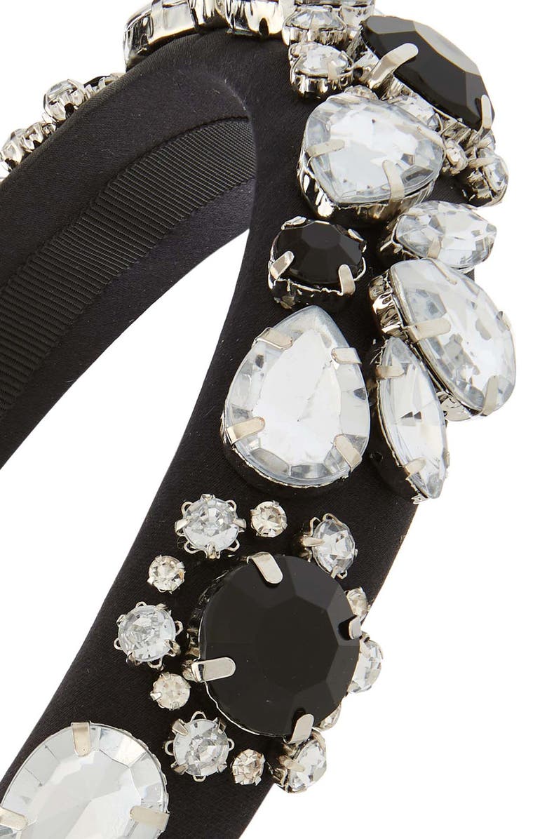 Kate Spade New York imitation pearl & rhinestone headband, Alternate, color, 