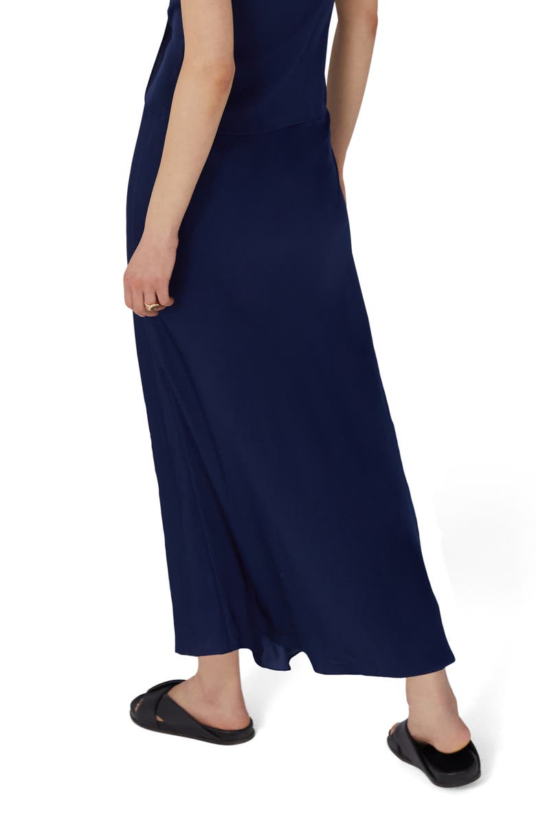 Favorite Daughter The Gwen Satin Maxi Skirt, Alternate, color, Navy