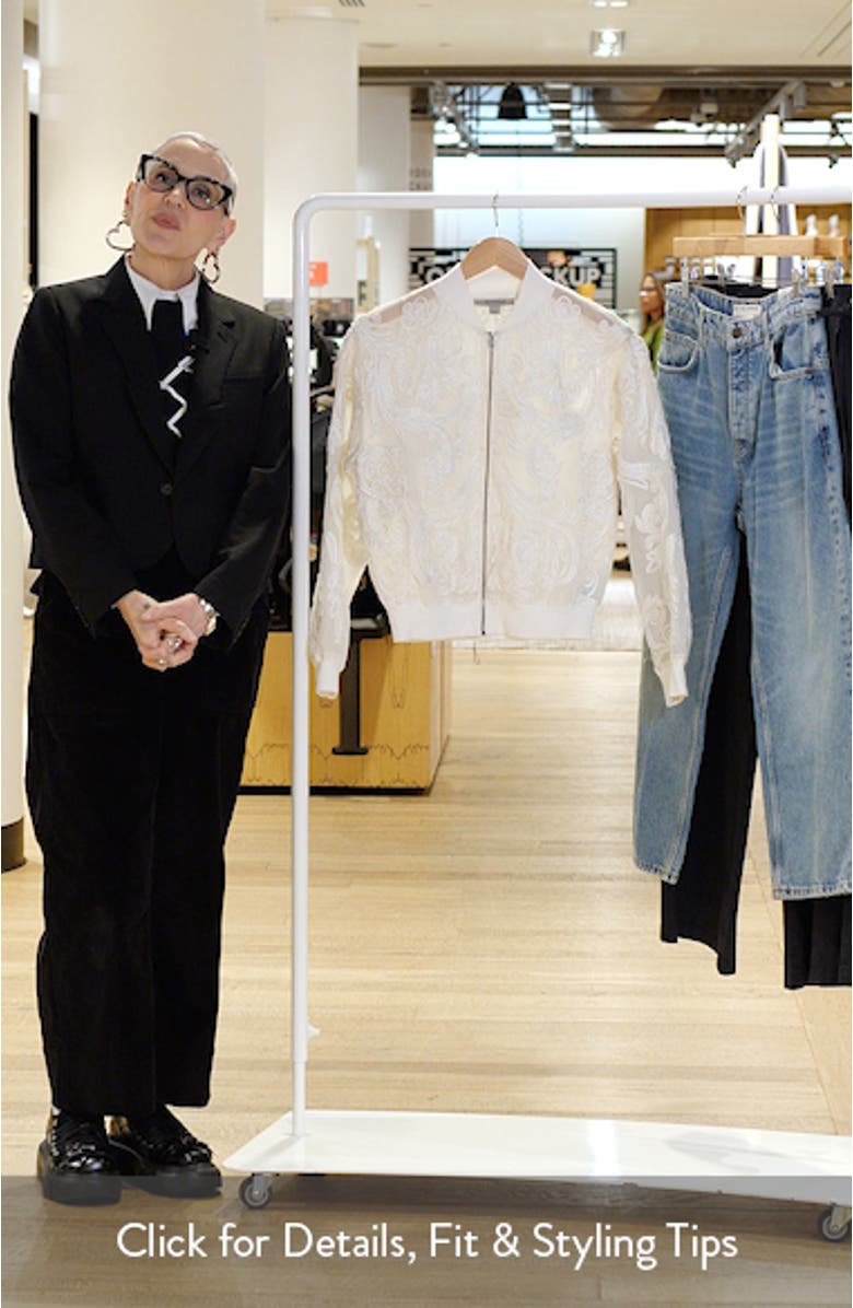 Jade Embroidered Bomber Jacket, sales video thumbnail