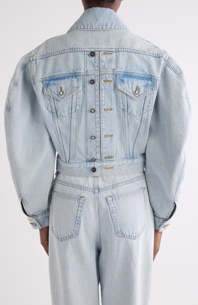 Givenchy Cocoon Reversed Denim Jacket, Alternate, color, Light Blue