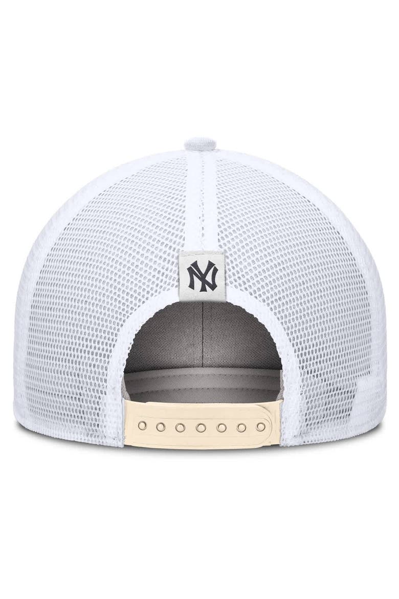 Men's Nike  Natural New York Yankees Cooperstown Collection Dri-FIT Rise Trucker Adjustable Hat, Alternate, color, Natural