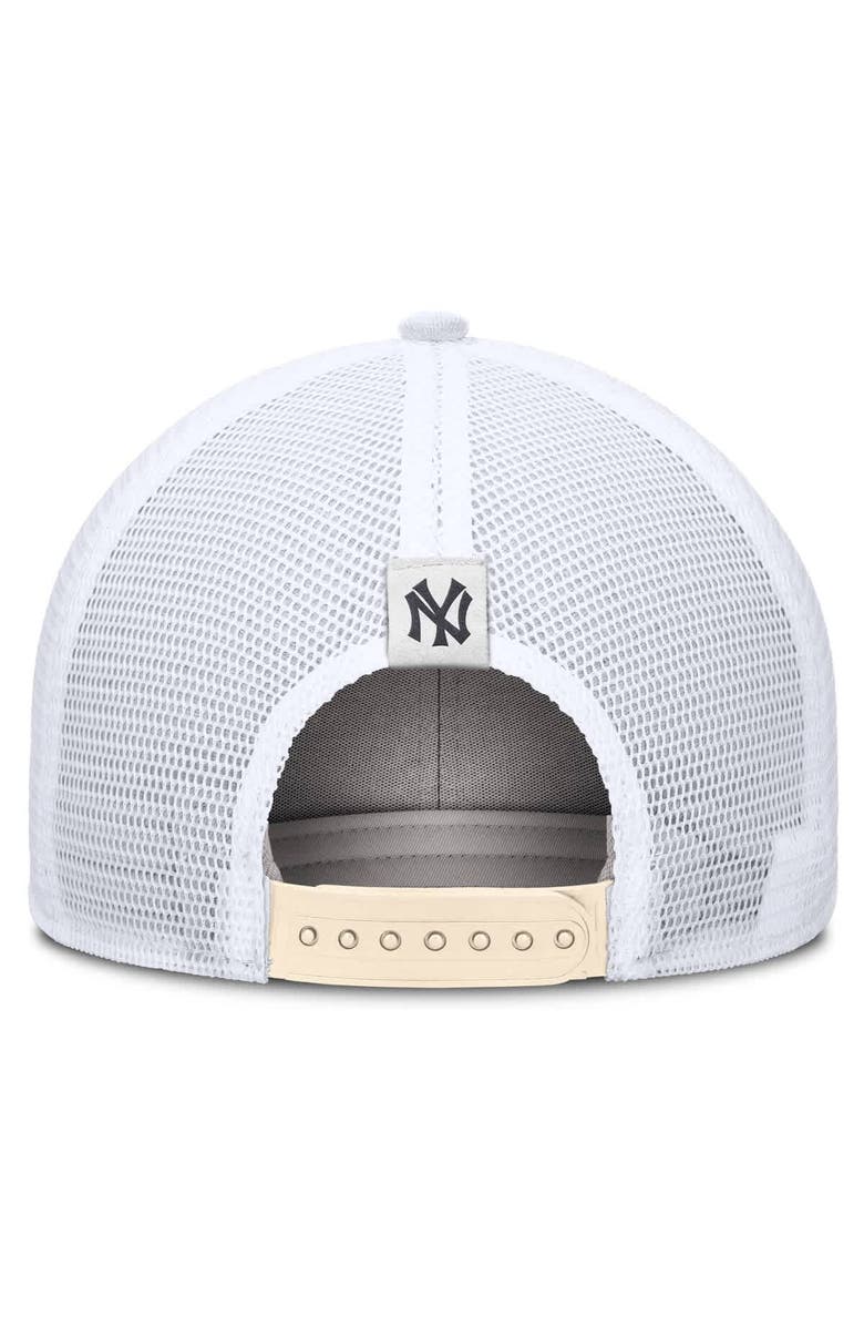 Nike Men's Nike  Natural New York Yankees Cooperstown Collection Dri-FIT Rise Trucker Adjustable Hat, Alternate, color, Natural