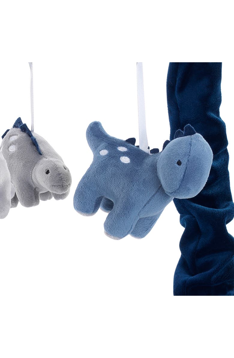 Lambs & Ivy Baby Dino Dinosaur Musical Baby Crib Mobile Soother Toy, Alternate, color, Blue