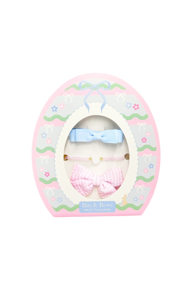Easter Egg Bows and Bracelet Set, Main, color, Pink
