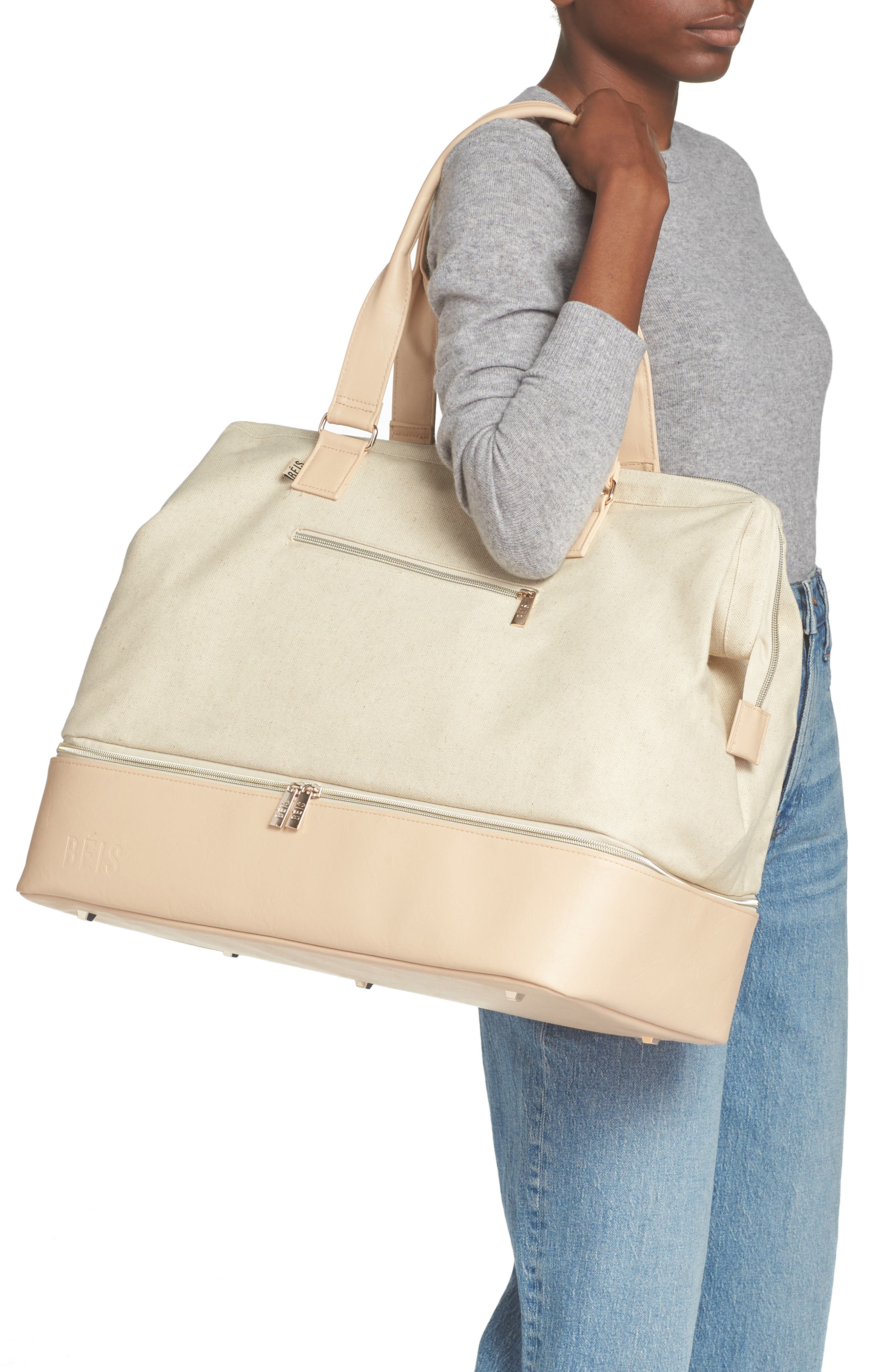 Béis The Weekender Travel Bag, Alternate, color, Beige