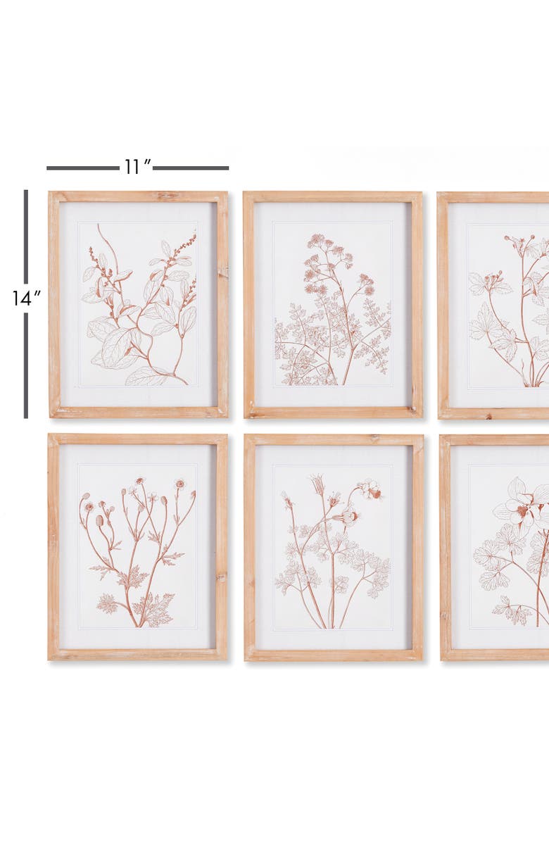 Napa Home & Garden Botanicals In Blush Prints Set of 6, Alternate, color,