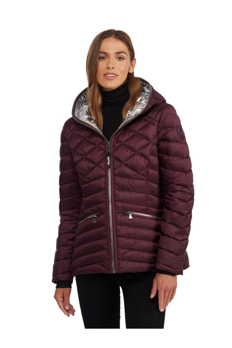 Nyota Lightweight Mixed-Diamond Quilted Packable Jacket, Main, color, Ox Blood
