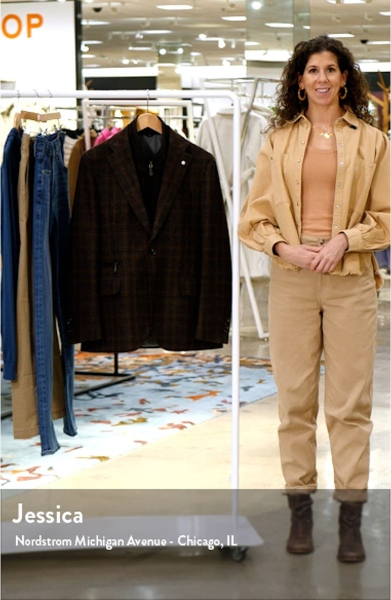 Plaid Wool Hybrid Sport Coat with Removable Bib, sales video thumbnail