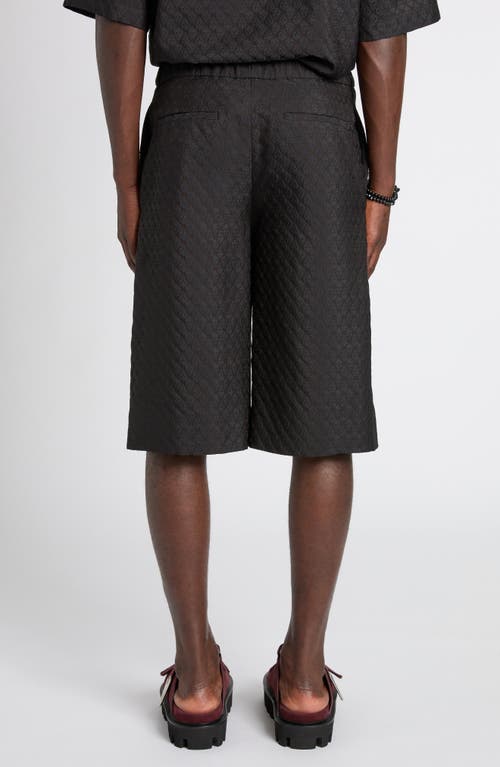 Alexander Mcqueen Skull Jacquard Pattern Shorts In Black/black