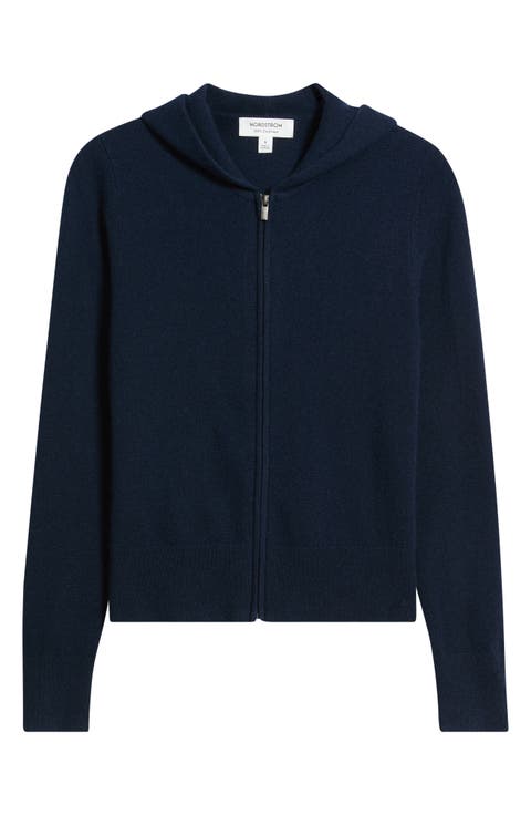 Cashmere Zip Hoodie Sweater