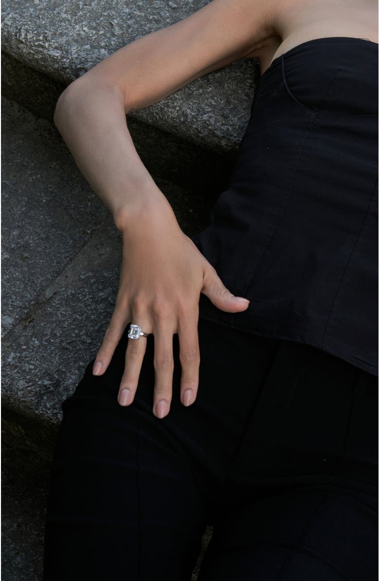 RC RETRO CHIC Coconut Glow Ring, Alternate, color, Sliver & Crystal Clear