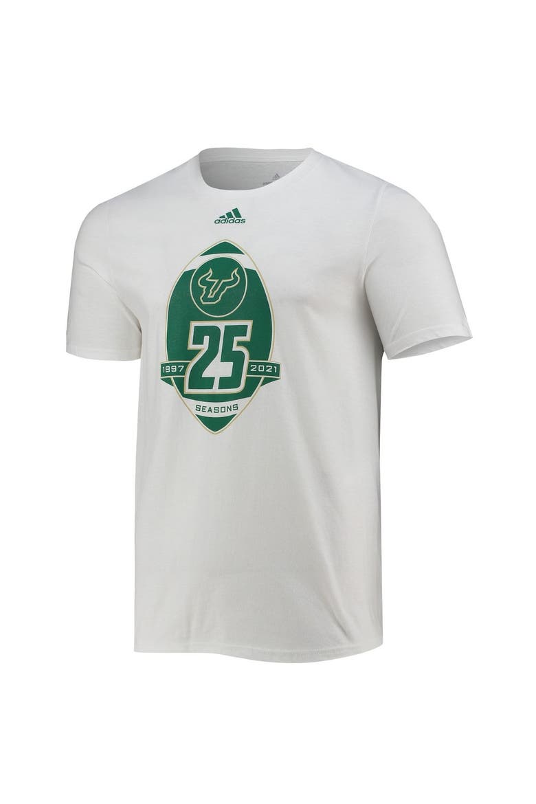 Men's adidas White South Florida Bulls 25th Anniversary T-Shirt, Alternate, color, White