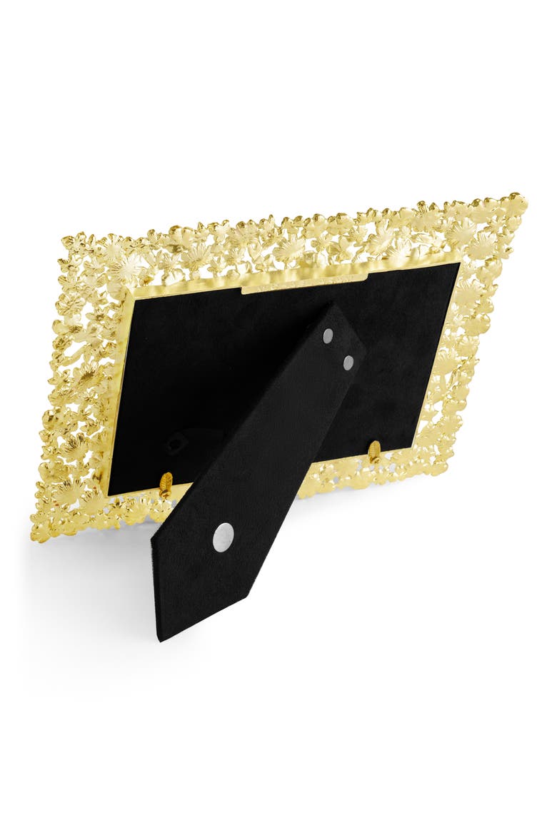 Wildflowers Sculpted 5x7 Picture Frame, Alternate, color, GOLD