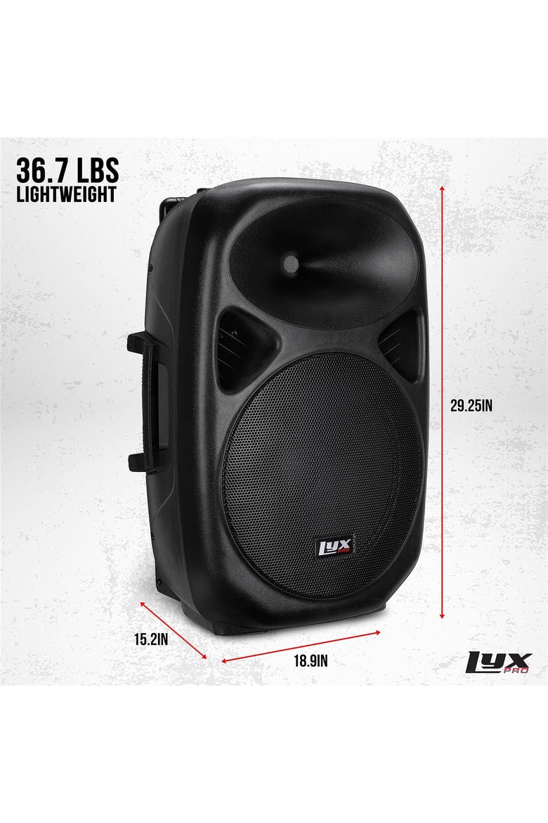 Rechargeable Battery PA Speaker, PA System W/Equalizer SD Slot & Built-in Bluetooth, Alternate, color, Black
