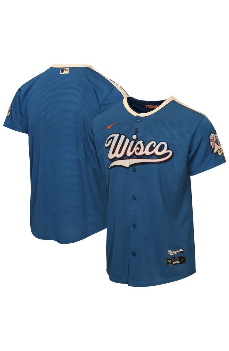 Nike Youth Nike Mineral Blue Milwaukee Brewers 2026 City Connect Stadium Jersey, Main, color, Mineral Blue