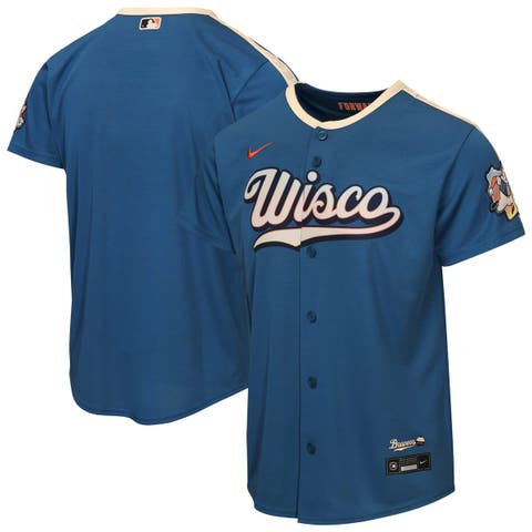 Youth Nike  Mineral Blue Milwaukee Brewers 2026 City Connect Stadium Jersey