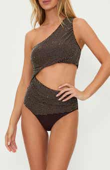 Beach Riot Anja Stud Cutout One-Piece Swimsuit