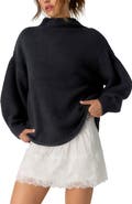 Free People Beaumont Mock Neck Tunic Sweater