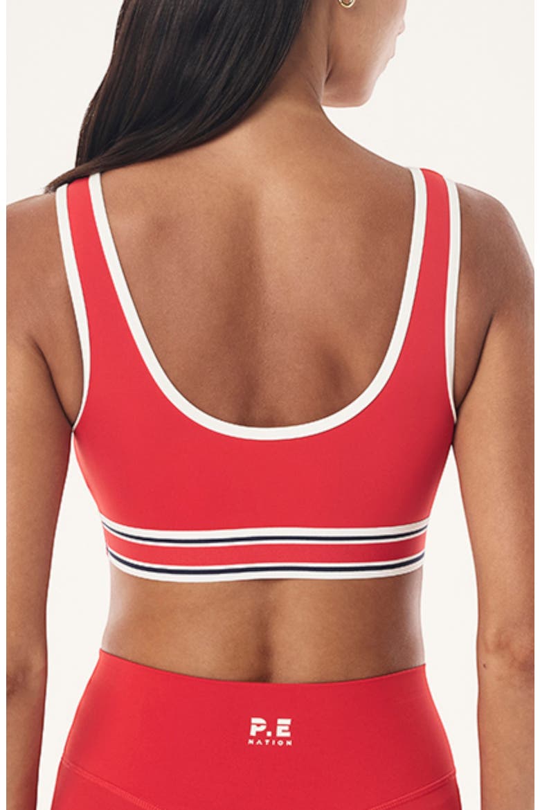 Pursuit Low Impact Scoop Neck Sports Bra, Alternate, color, COLLEGE RED