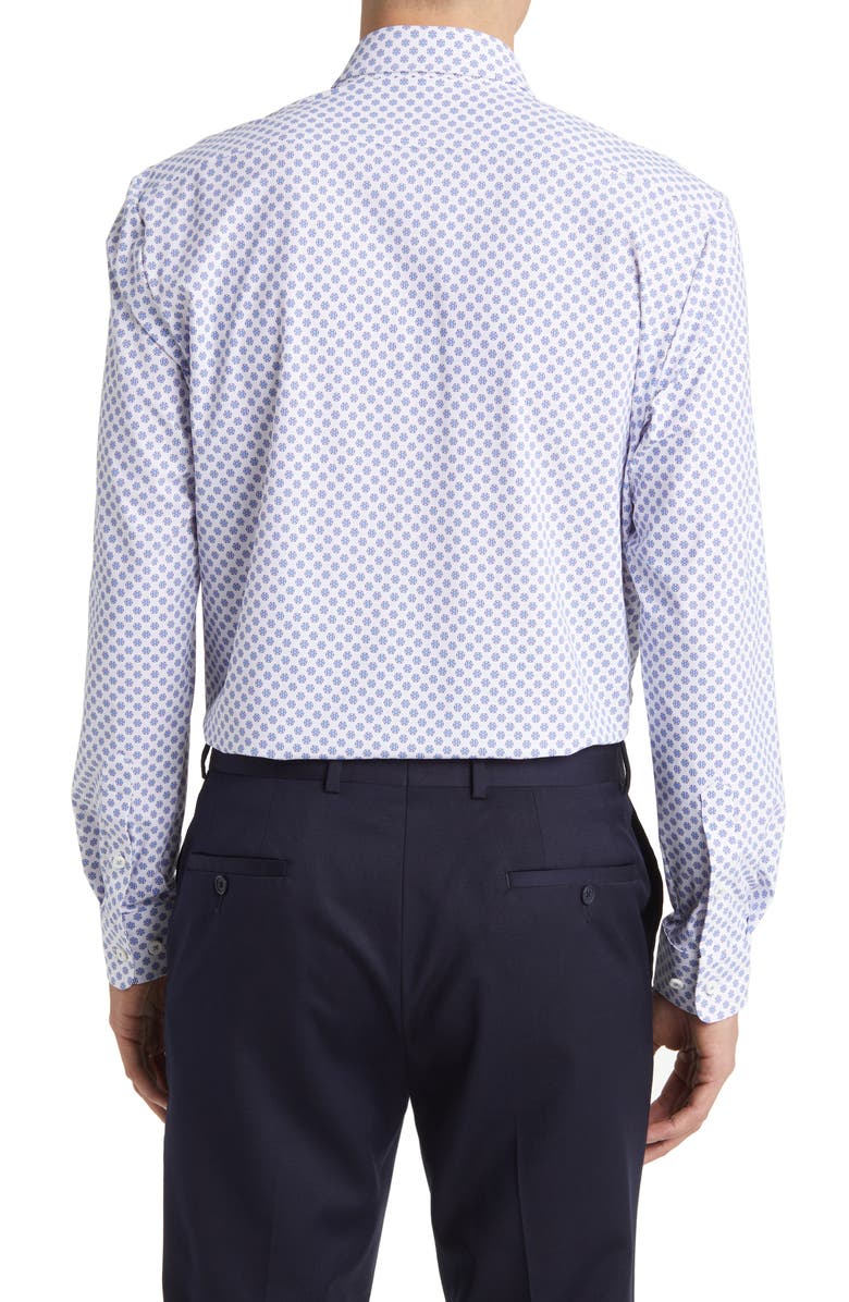 BOSS Liam Regular Fit Geometric Print Button-Up Shirt, Alternate, color, Lt Past/Bu