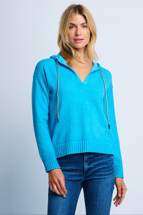 Neon Lights Cotton Knit Hoodie