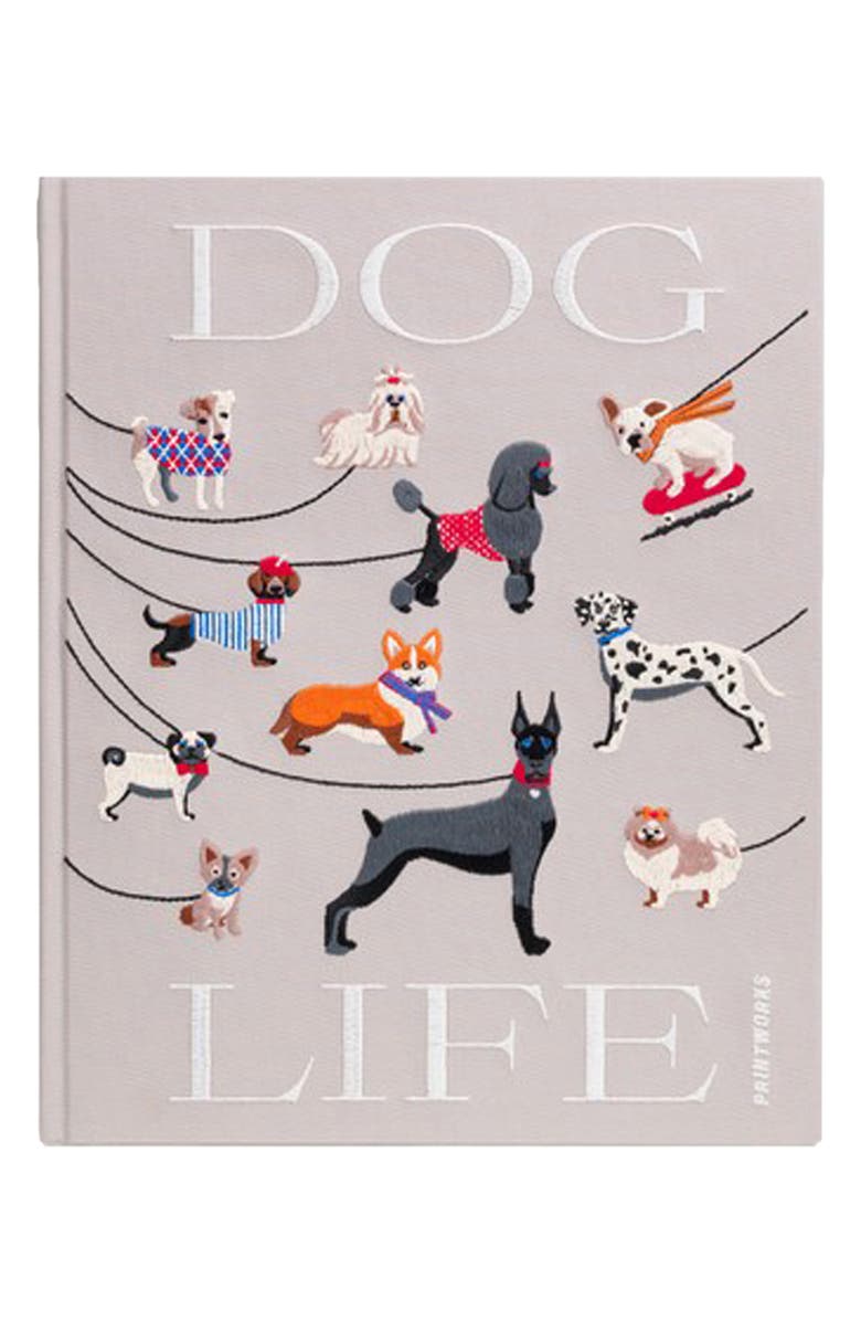 PRINTWORKS Dogs Embroidered Photo Album, Main, color, Beige Multi