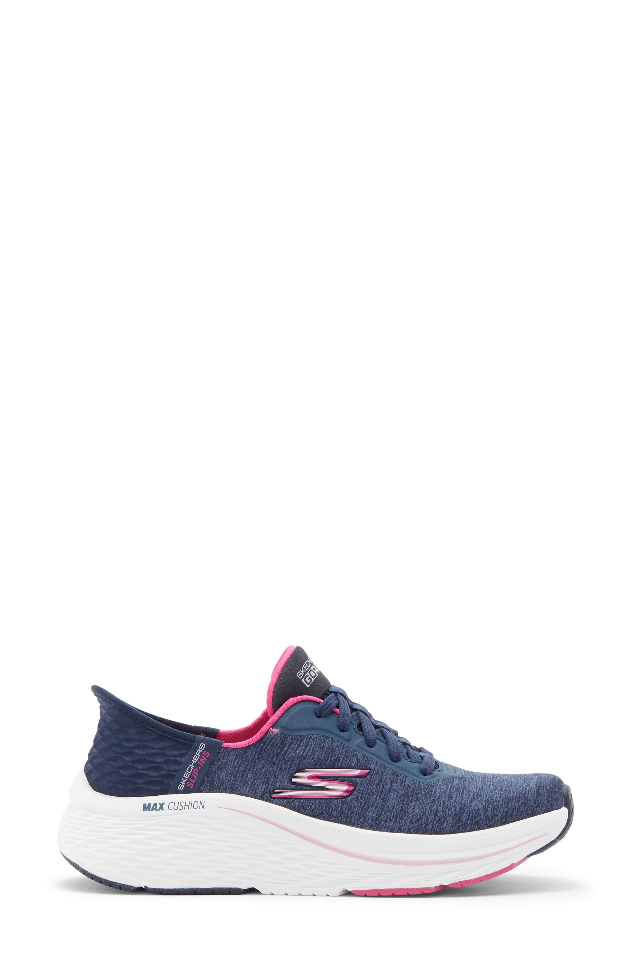 SKECHERS Slip-Ins Mac Cushioning Sneaker, Alternate, color, Navy Pink
