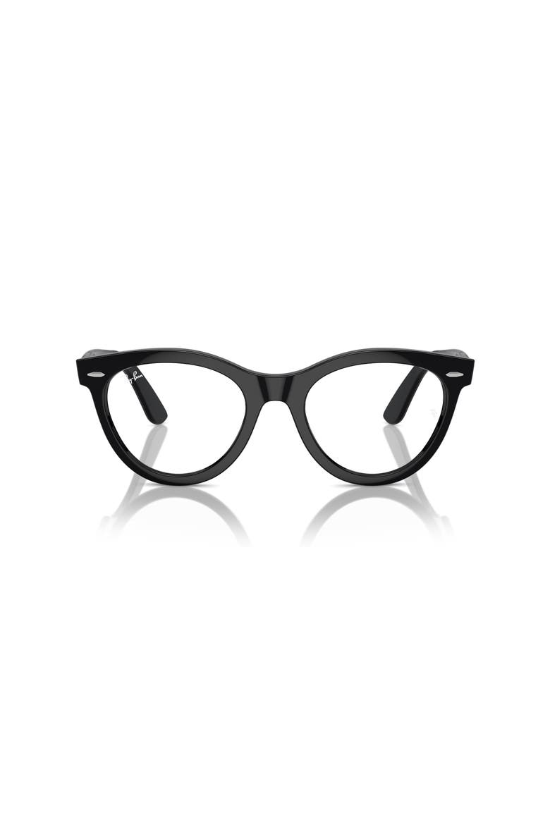 51mm Round optical glasses, Alternate, color, Black