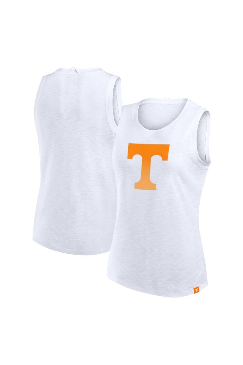 Women's Fanatics White Tennessee Volunteers Activate Slub Tank Top, Alternate, color, White