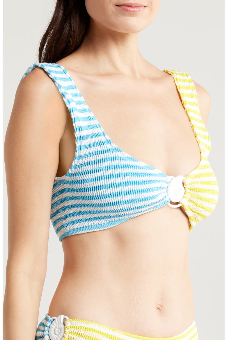 Bali Colorblock Bikini Top, Alternate, color, SUNSHINE AZURE STRIPE