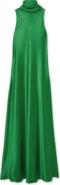 Reiss Fae Scarf Detail Satin Gown