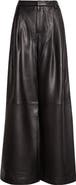 L'AGENCE Chelsy Wide Leg Leather Pants
