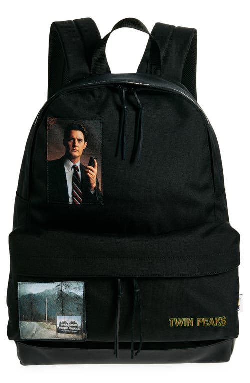 Undercover 'Twin Peaks' Nylon & Leather Backpack in Black 