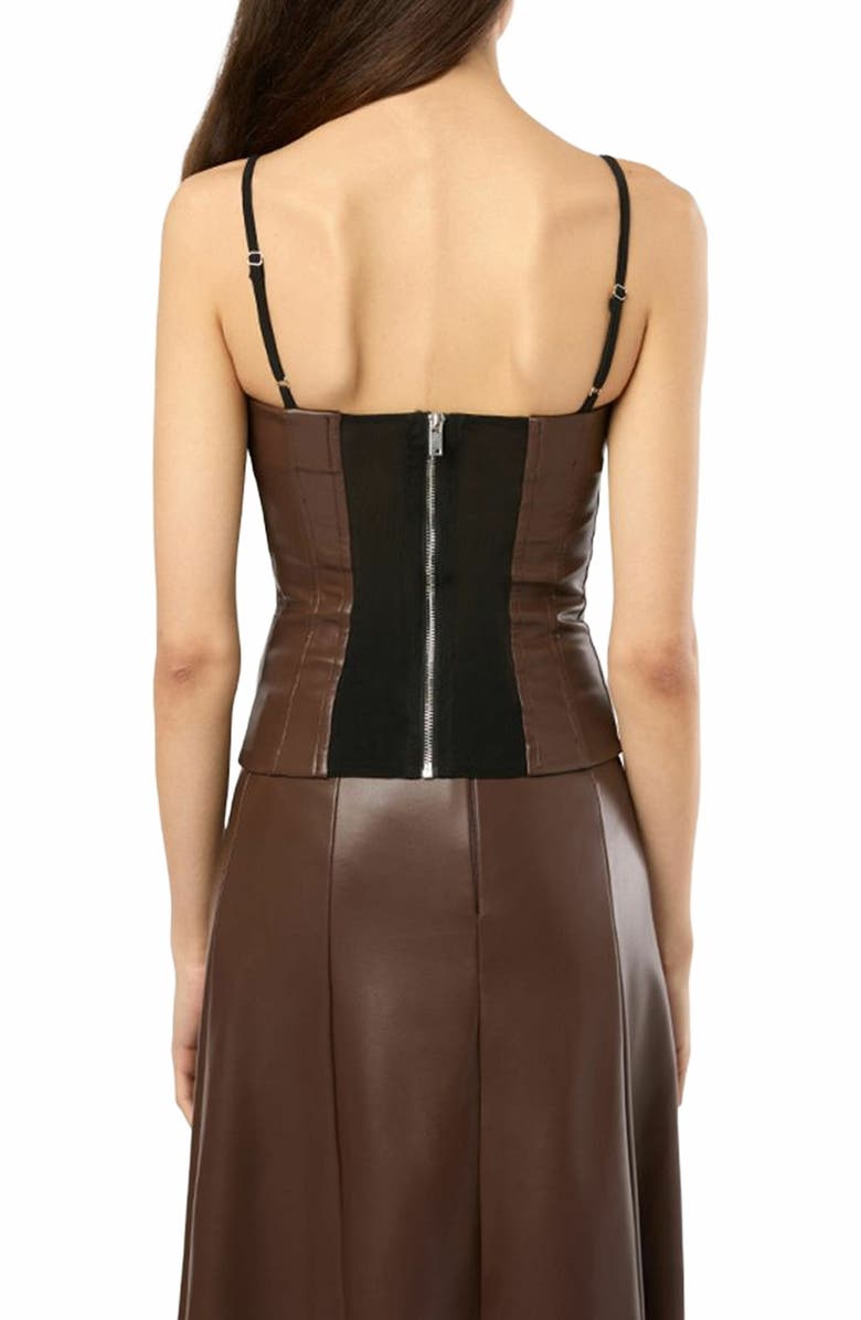 WeWoreWhat Corset Vegan Leather Top, Alternate, color,