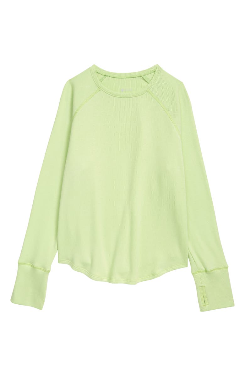 Zella Girl Long Sleeve Rib Tee, Main, color, 