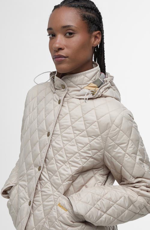 Barbour Penelope Quilt Hooded Jacket In Light Sand In Light Sand Dress