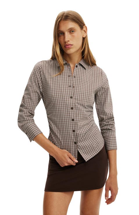 Women's Peyton Gathered Long Sleeve Shirt